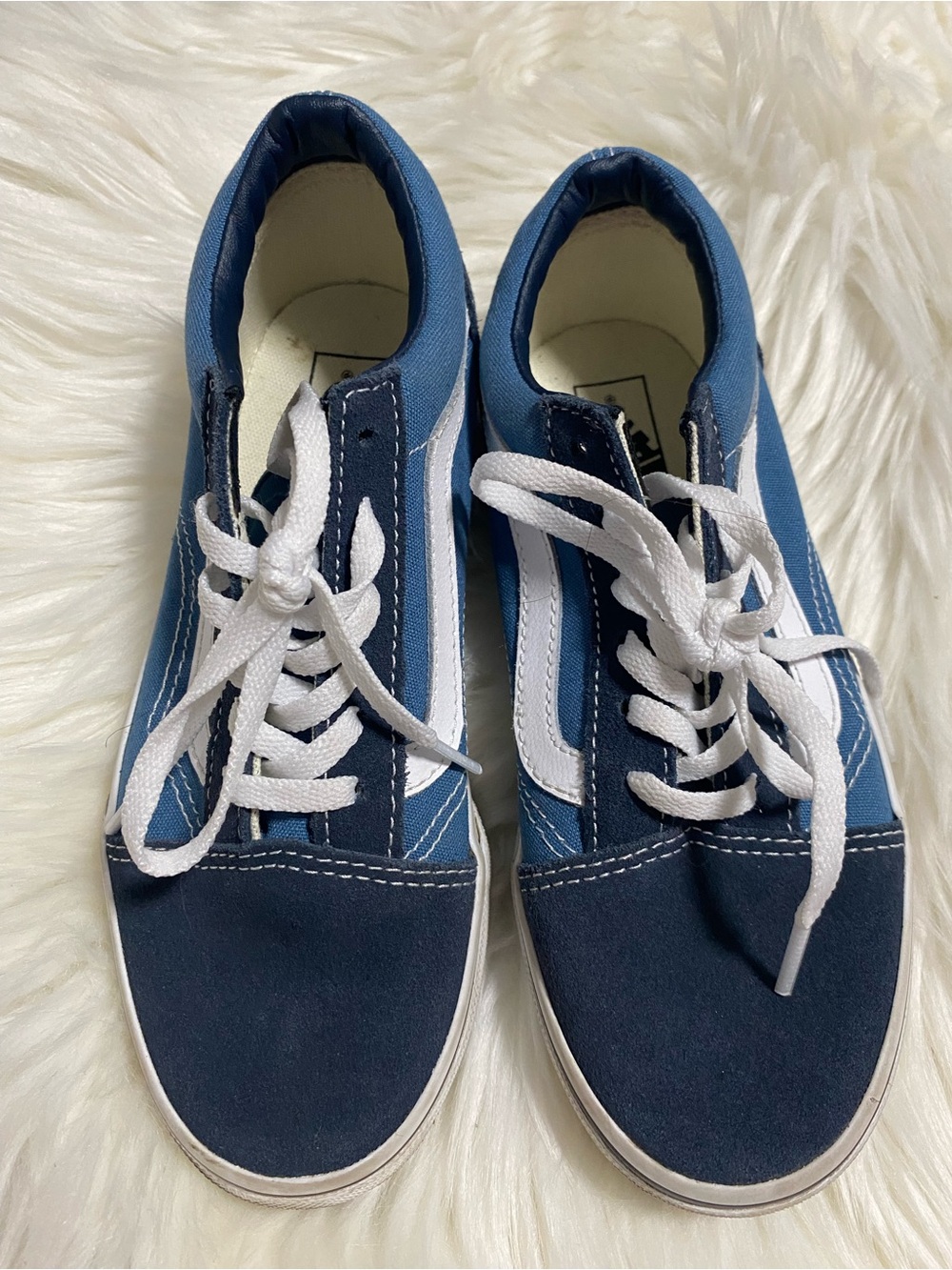 Vans Kids Blue and Navy Lace-Up Sneakers